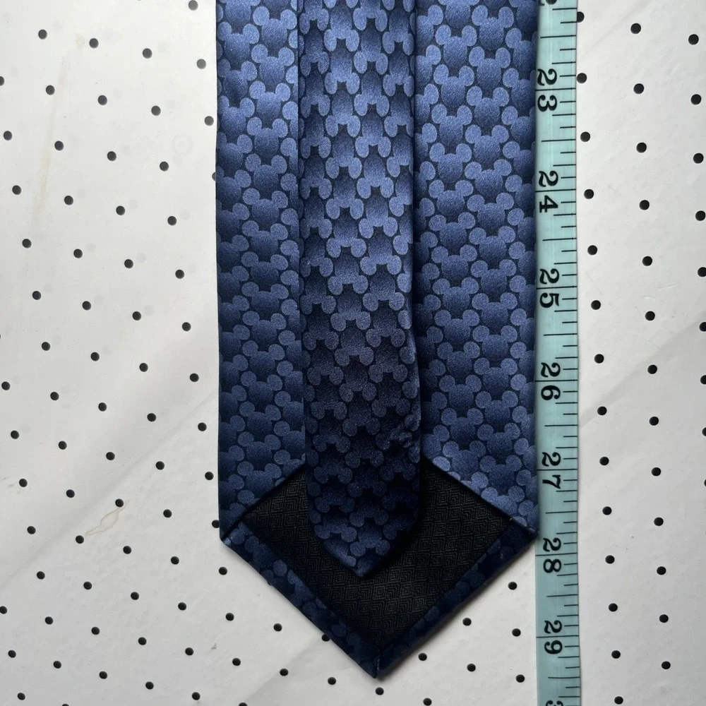 Disney Parks‎ Mickey Mouse Woven Silk Necktie Blue Walt Disney World Disneyland